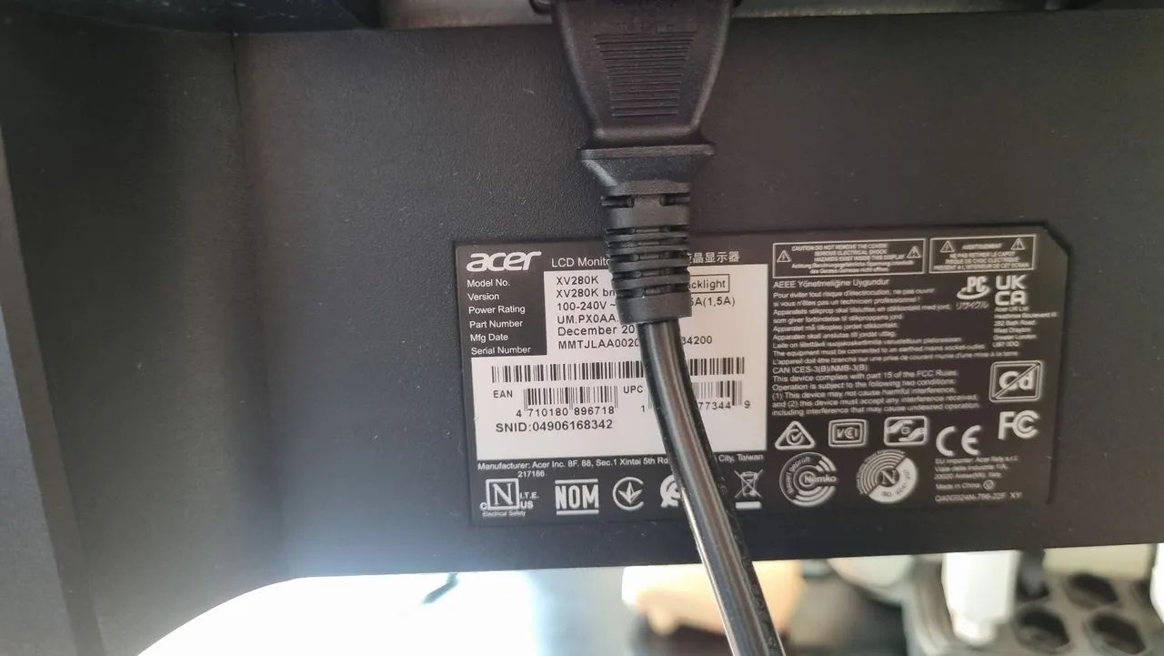 Monitor Gamer Acer Nitro XV280K 28" 4K