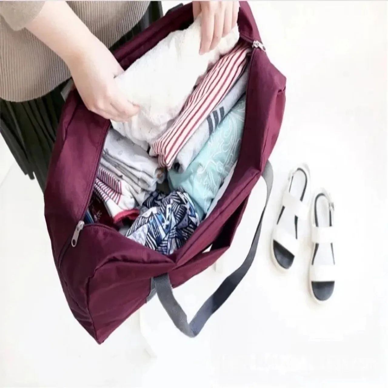 Bolsa de Viagem Dobrável Compacta - Foto 2