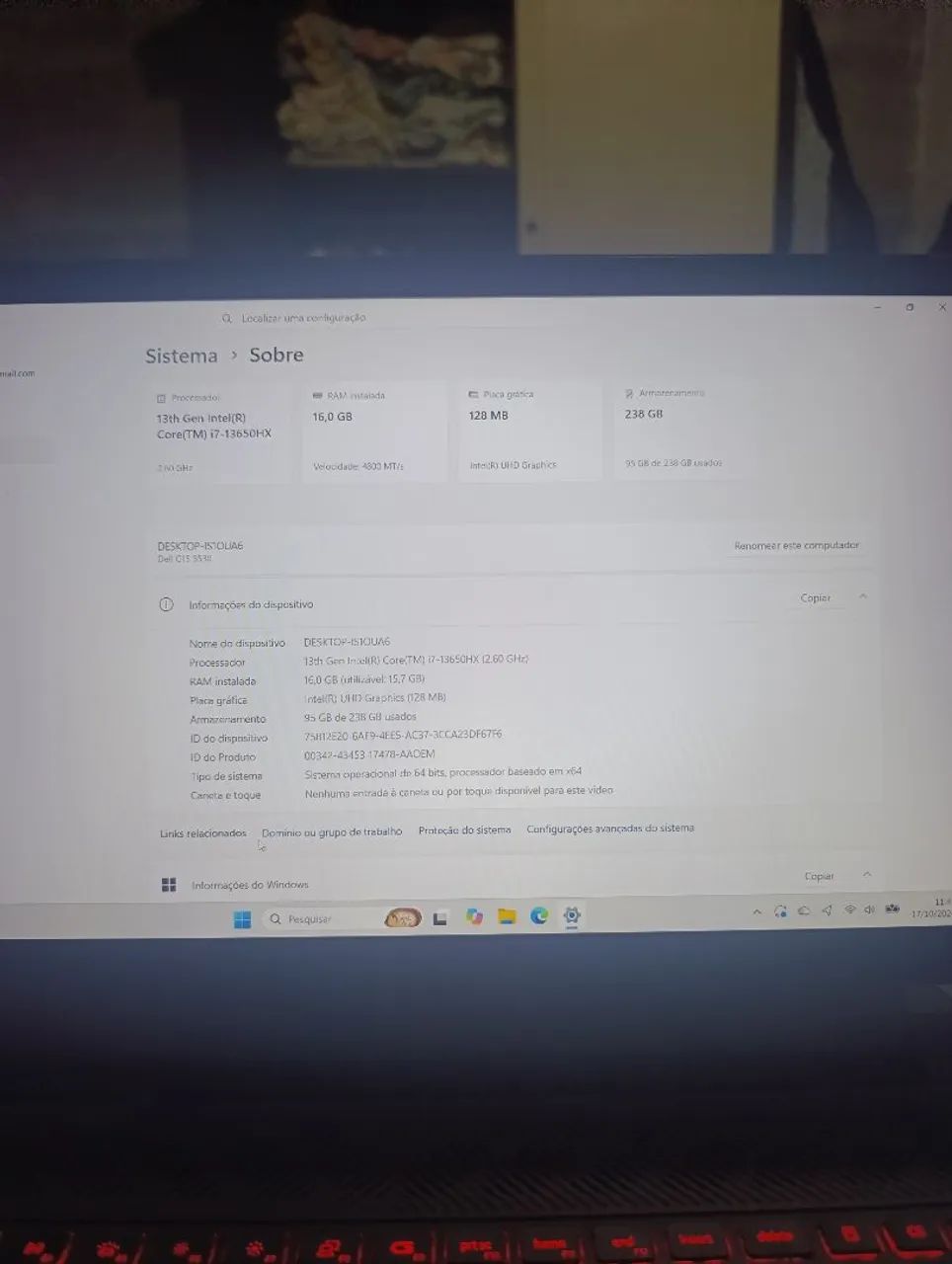 VENDO OU TROCO NOTEBOOK DELL G15 - Foto 4
