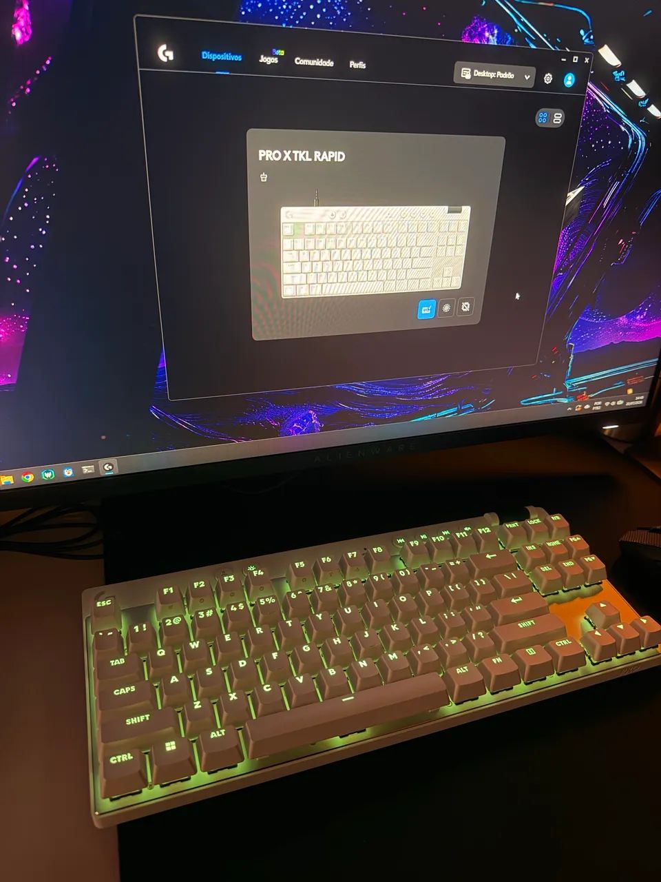 Teclado Gamer Logitech G PRO X TKL Rapid Magnético Rapid Trigger Branco - Foto 2