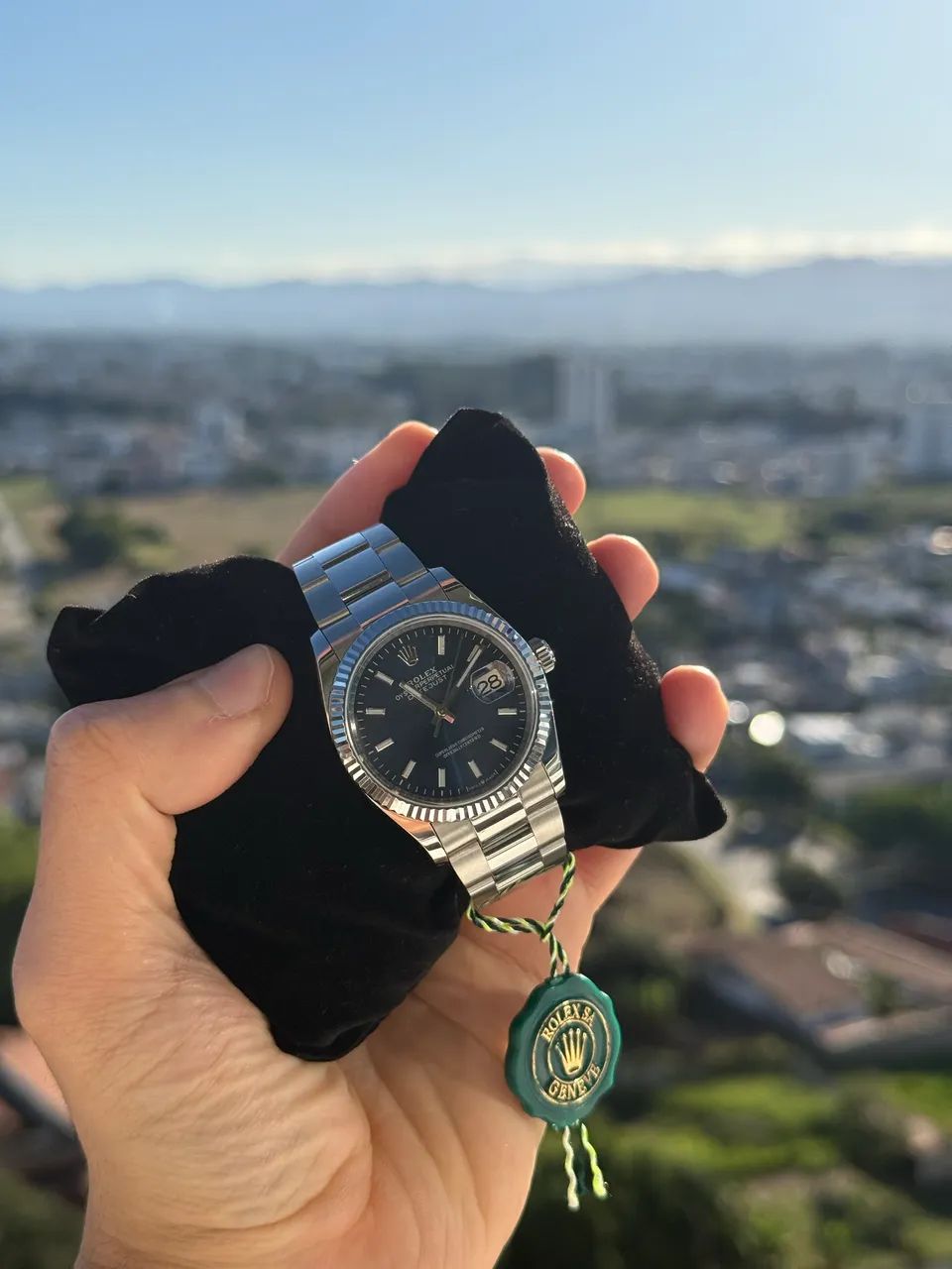 Relógio Masculino Automático Datejust 36mm Fundo azul - Foto 2