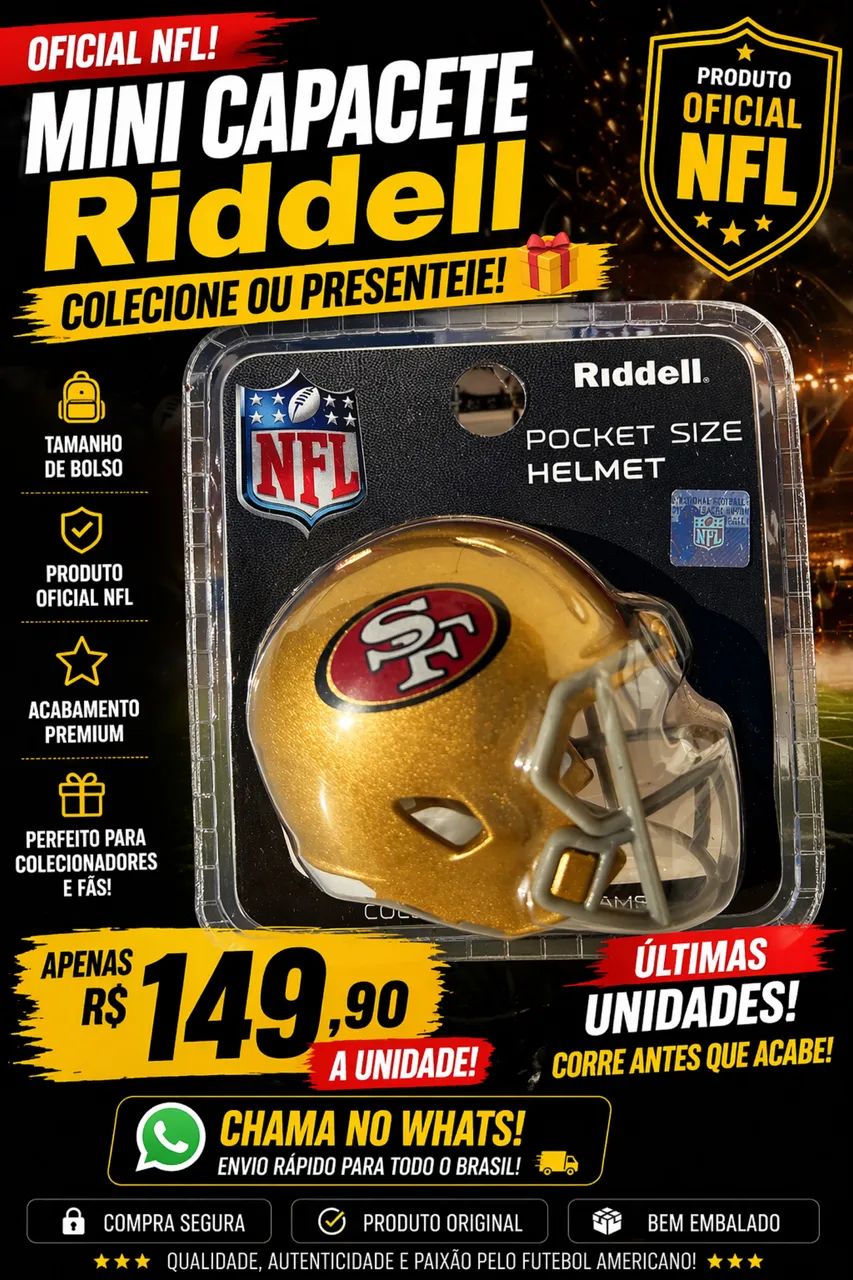 Mini Capacete Riddel Oficial NFL  - Foto 2