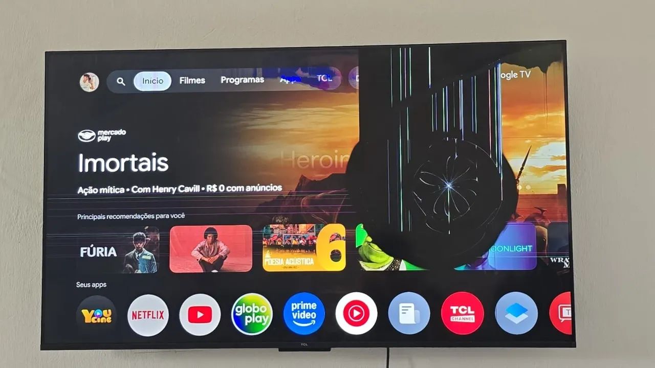 TV Smart TCL 50 polegadas com mancha - Foto 2