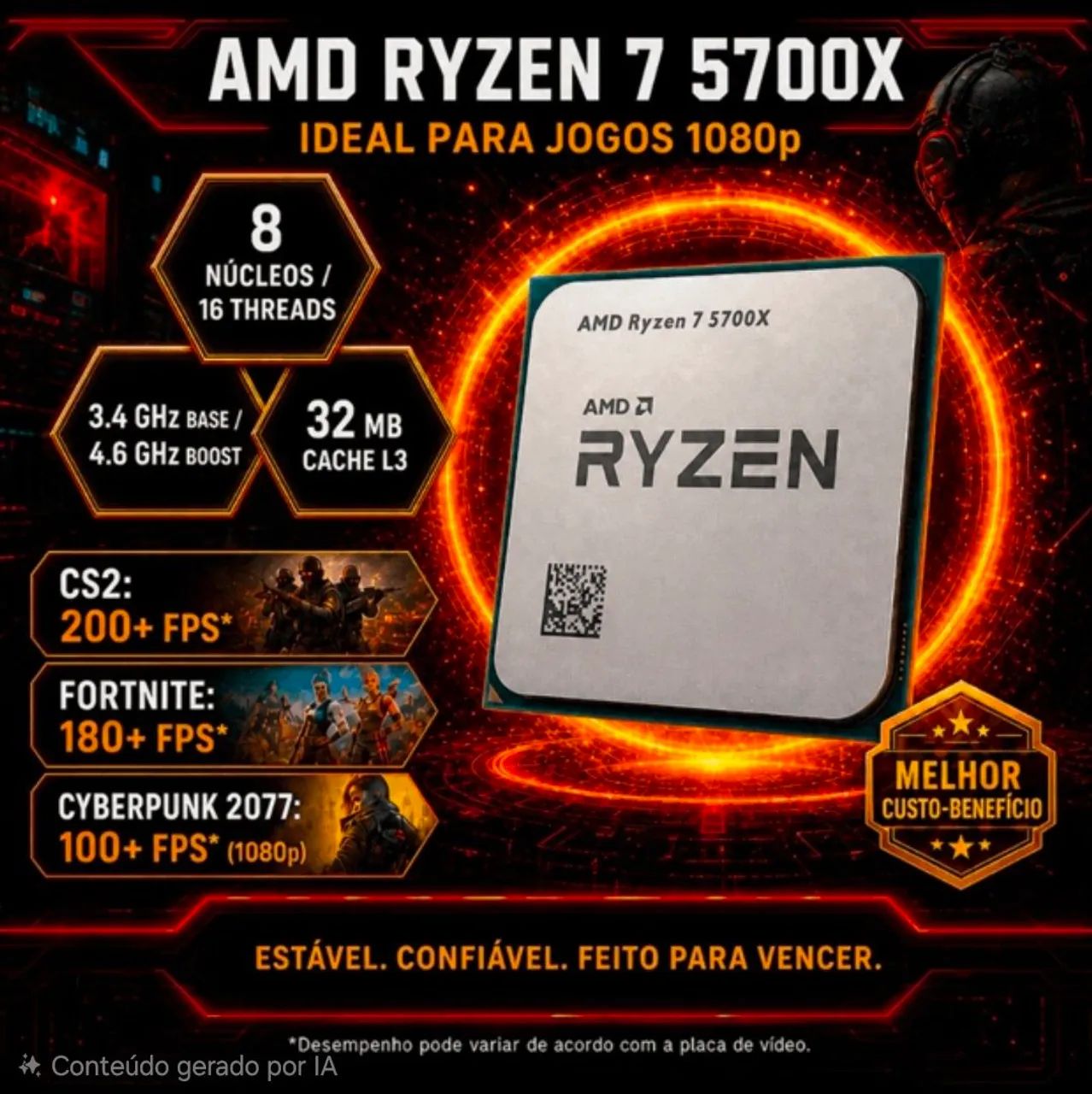 Processador Ryzen 7 5700x