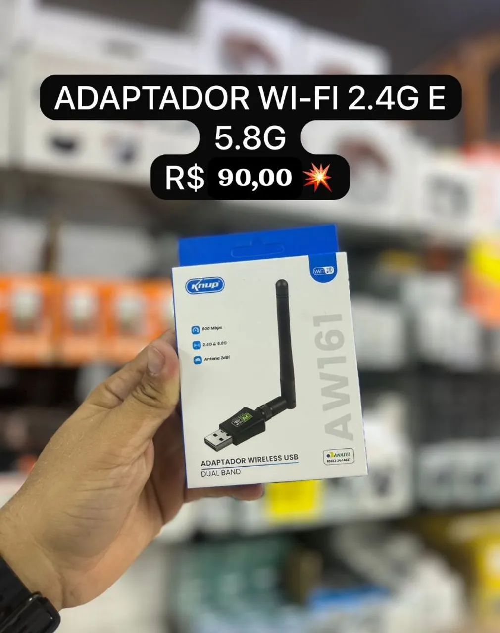 adaptador wifi 2.4g e 5.8g entrega em são Luís e região 