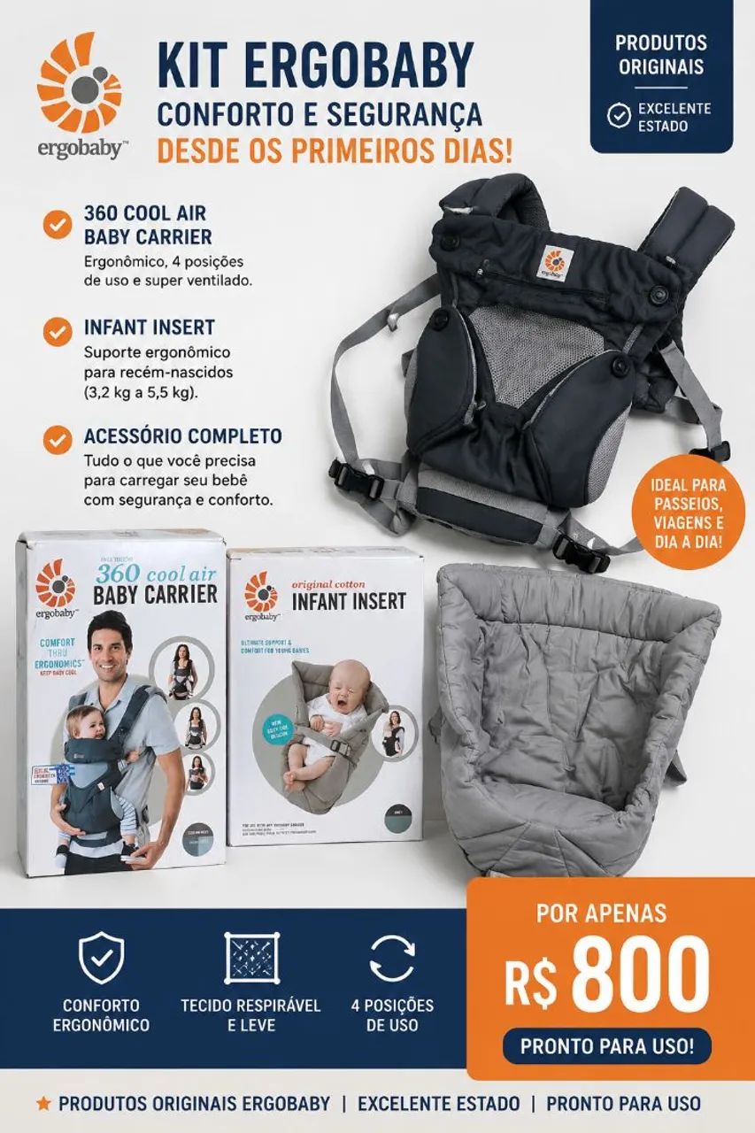 Ergobaby 360 cool air com Infant insert