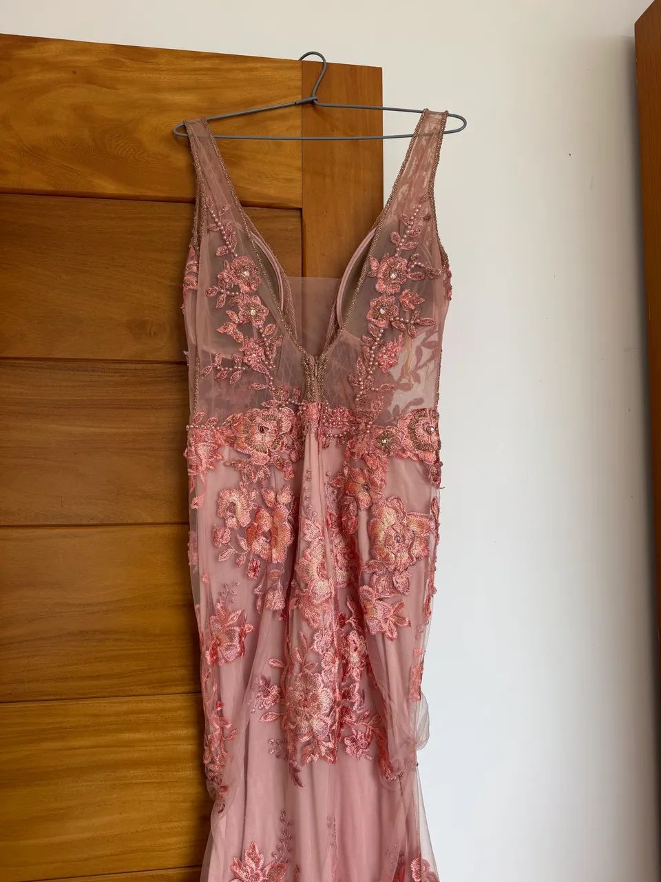 Vestido de festa rosa com pedrarias  - Foto 5
