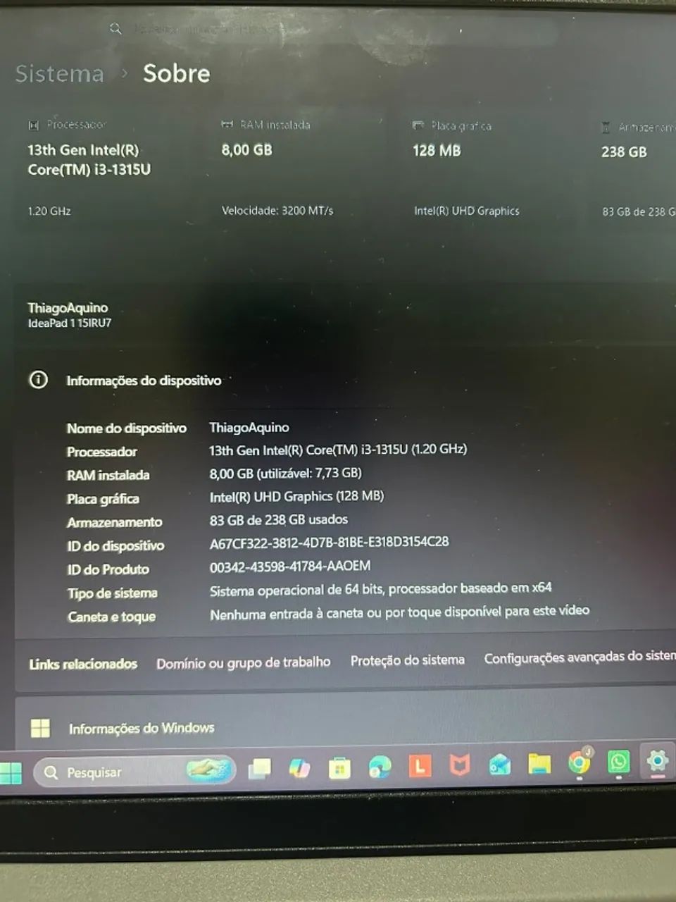 notbook Lenovo idealpad 1 NO PREÇO - Foto 2