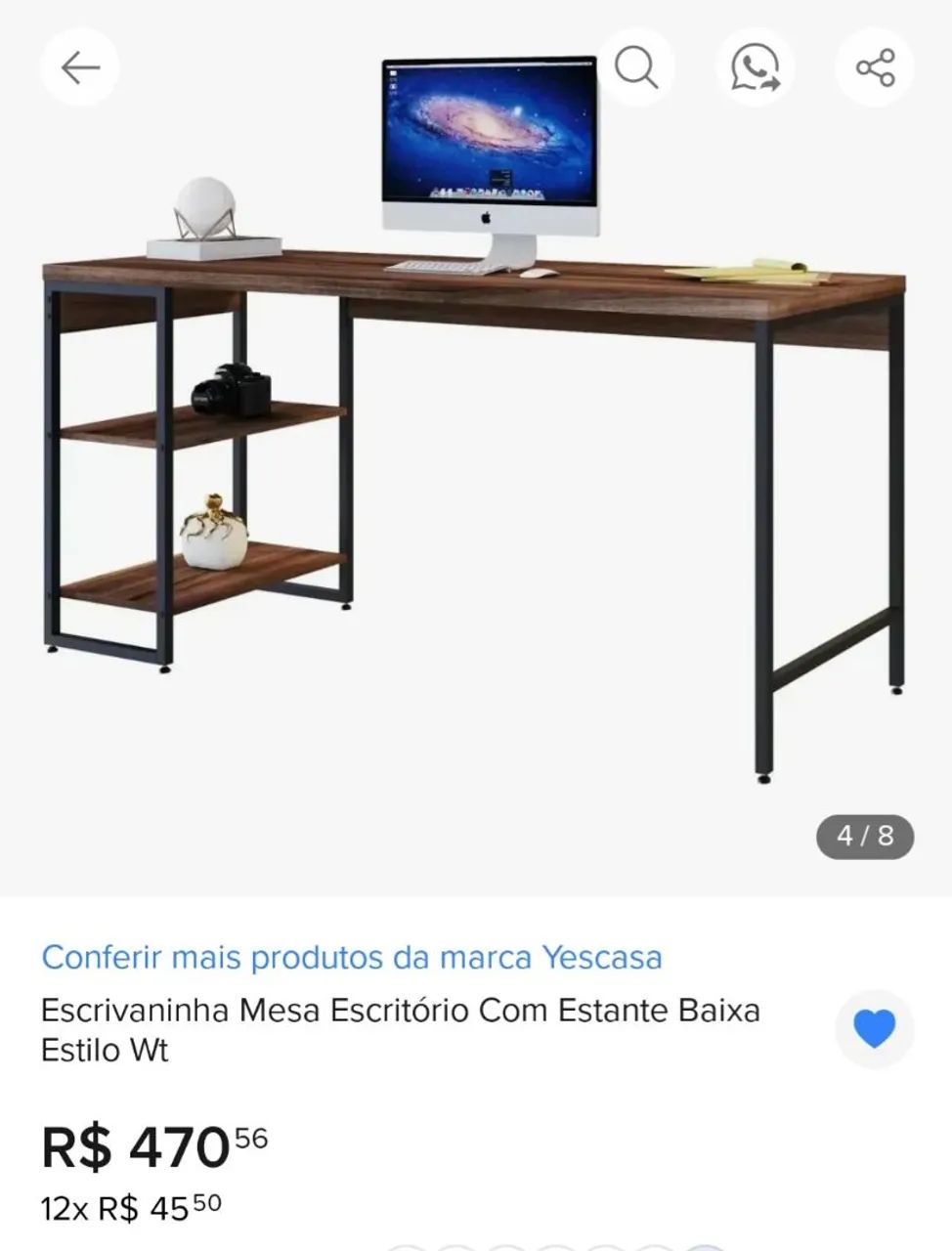 Escrivaninha em madeira - Foto 5