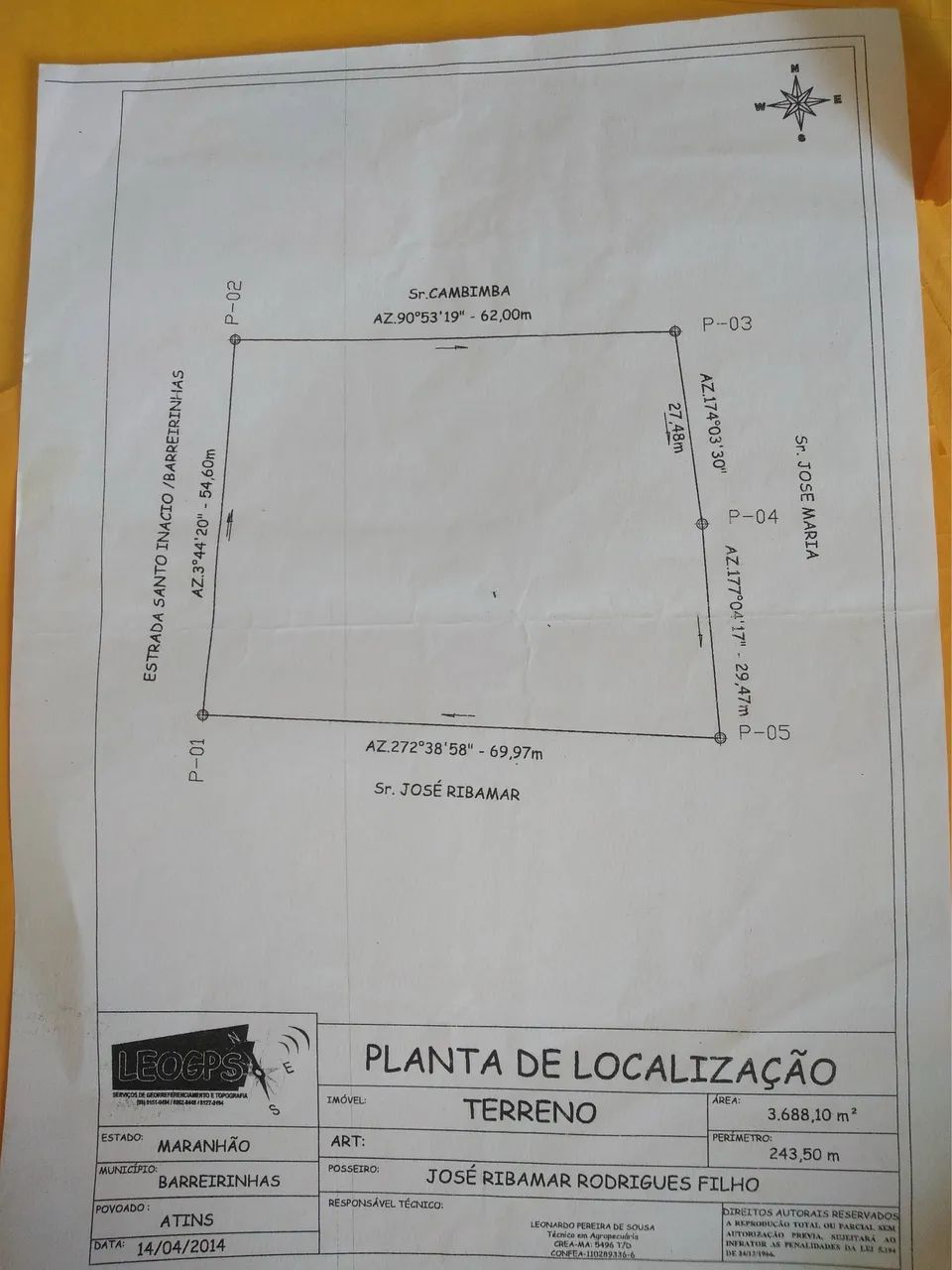 Terreno próximo a Atins 