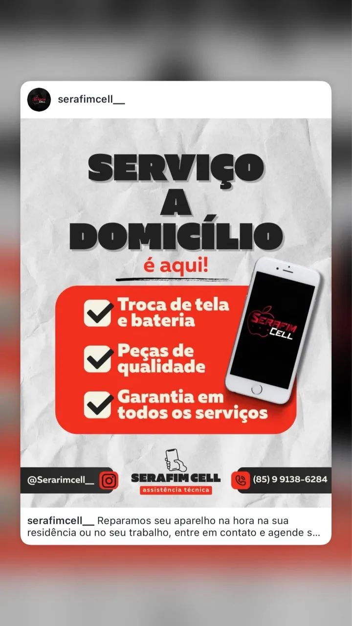 Troca de tela a domicílio 