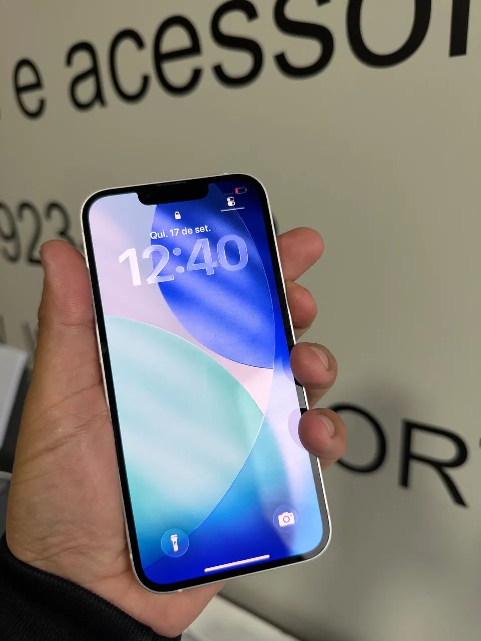 IPHONE 13 128GB BRANCO BATERIA 89 CHIP FÍSICO - Celulares e