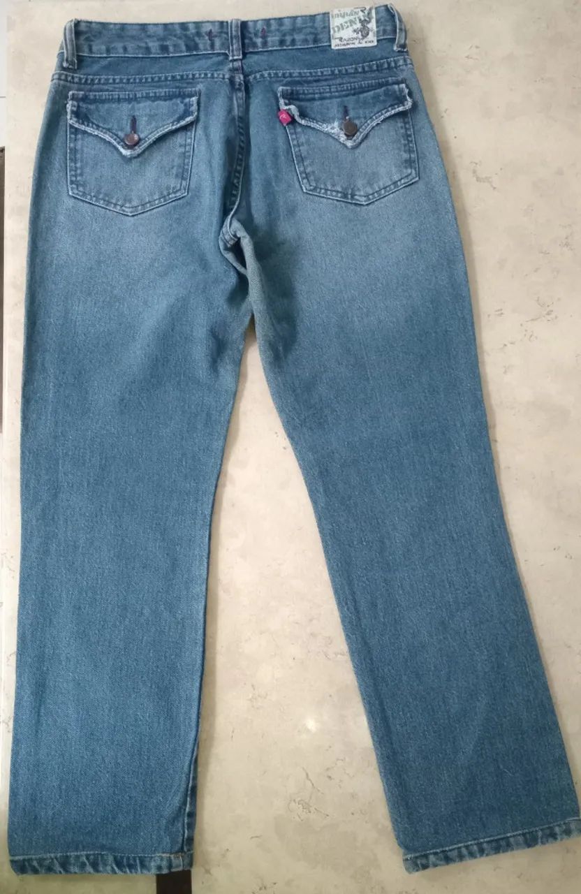 Calça Razon tam 42 Jeans tradicional 100% algodão Usado Desapego - Foto 5