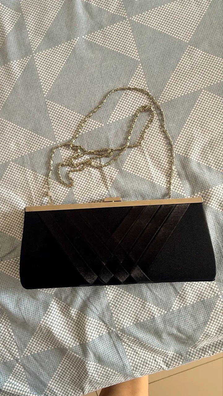Vendo: Bolsa de mão preta - R$ 15,00 - Foto 2