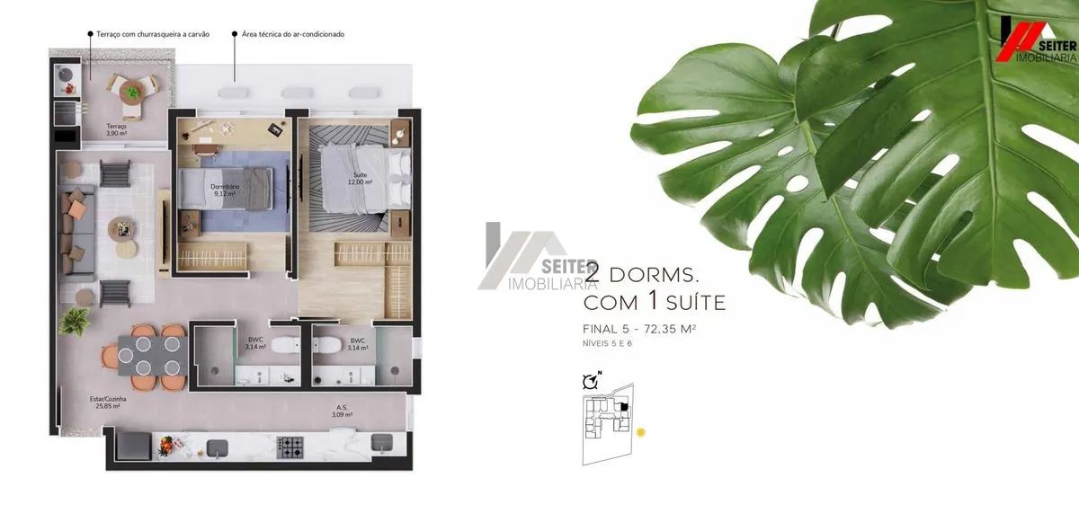 Apartamento a venda de 2 dormitorios no bairro Cacupé - Foto 4