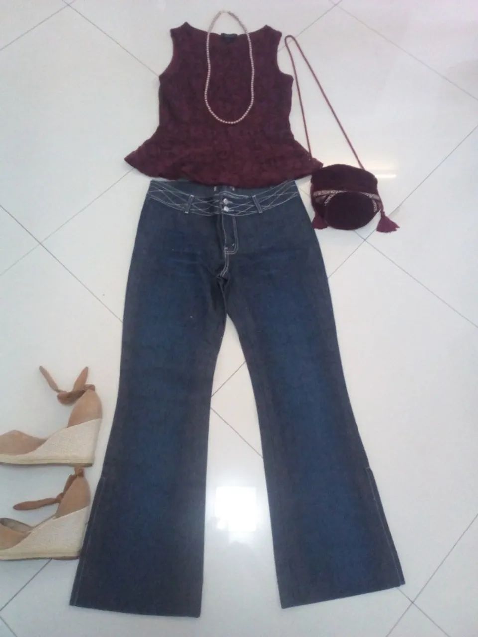 Calça Jeans Feminina Flare - Foto 4