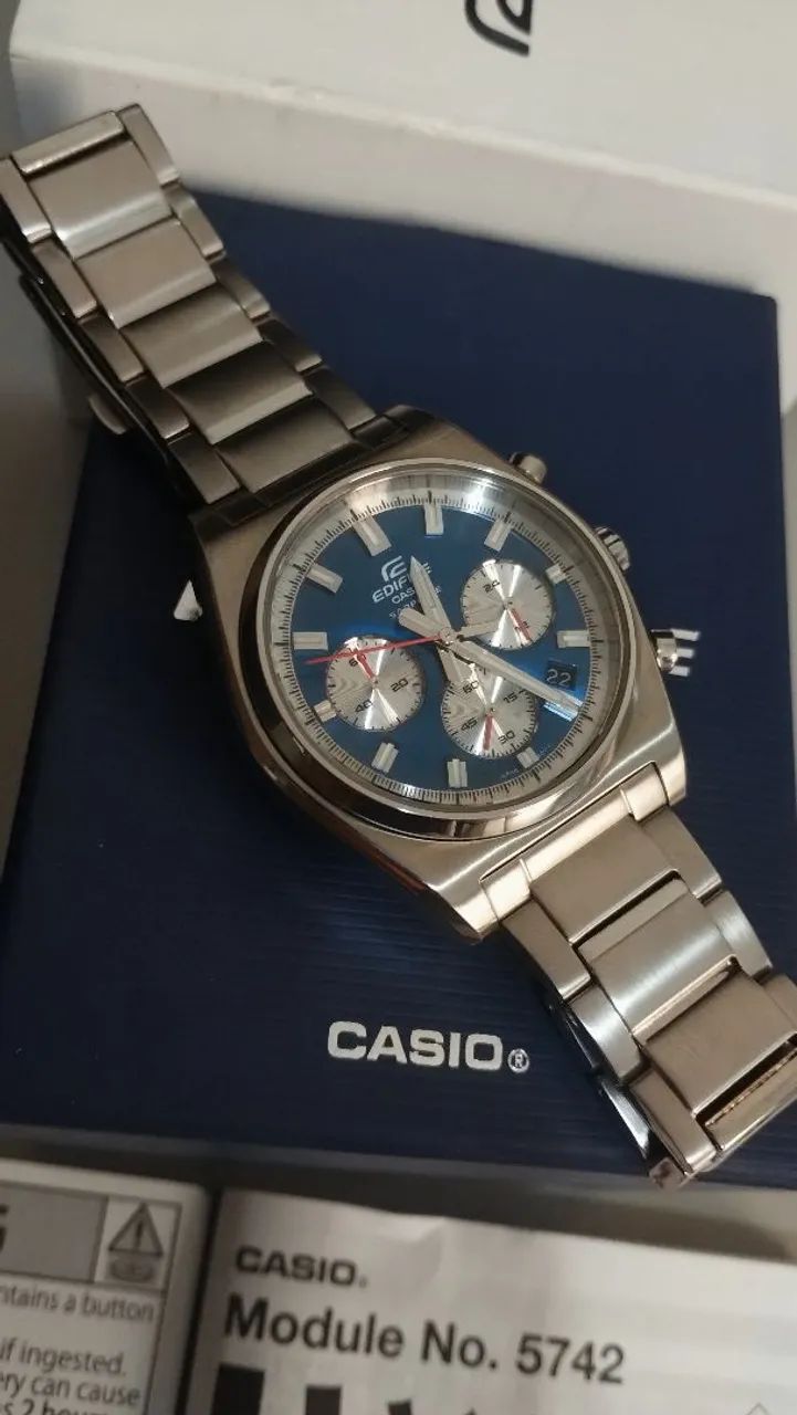 Relógio Casio Edifice Efb-730d-2av Azul - Foto 2