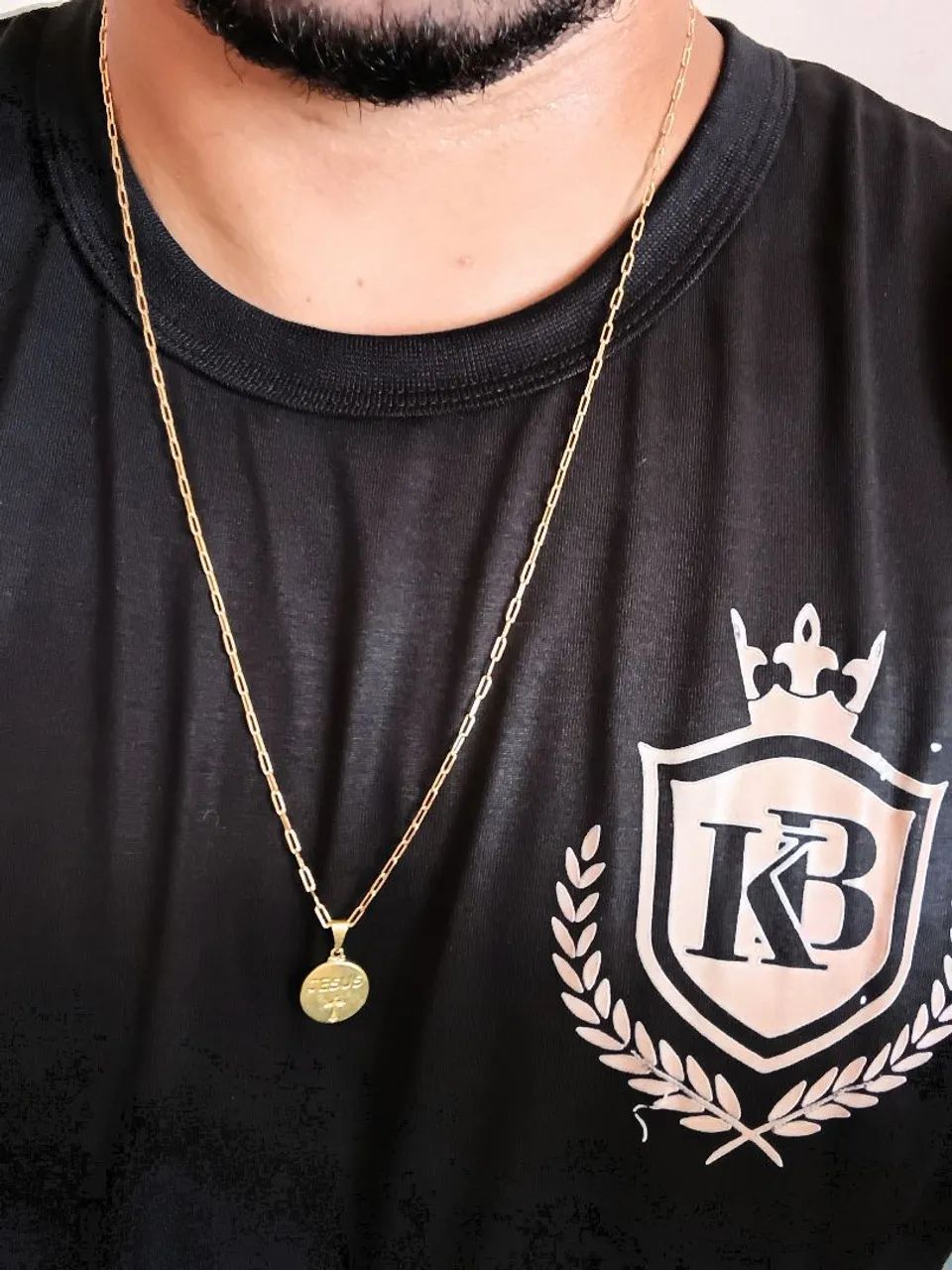 Corrente com pingente 100% moeda antiga  - Foto 2