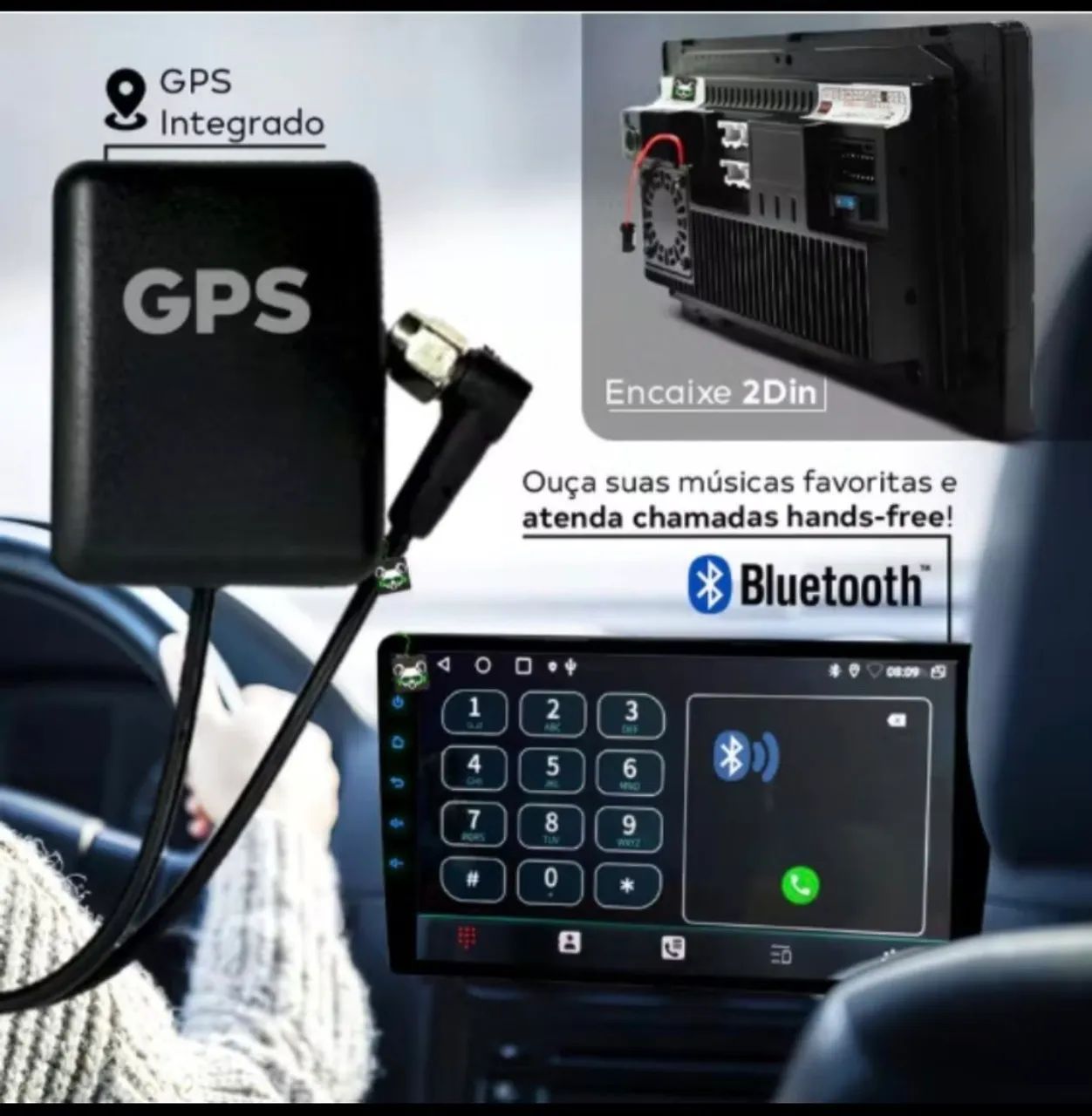 Multimidia Android com carplay/androidauto - Foto 5