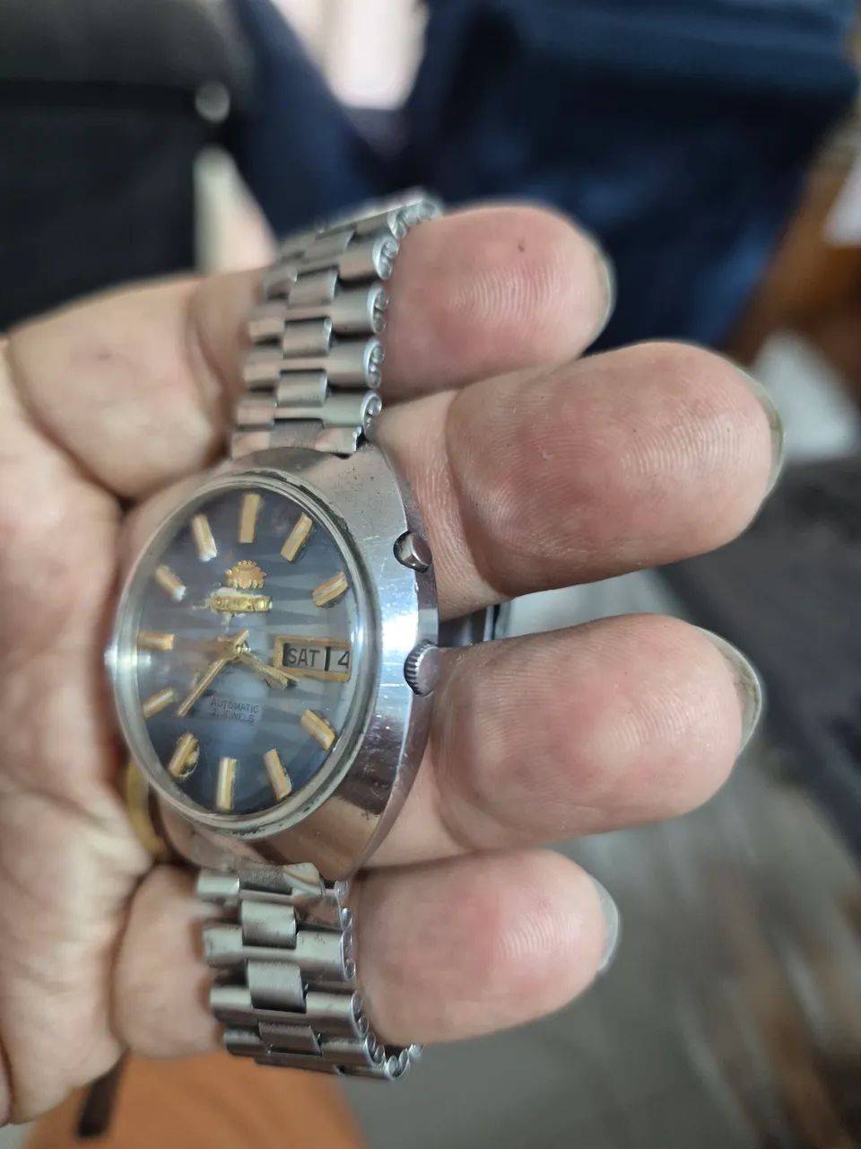 Relógio ORIENT AUTOMÁTICO 21 RUBIS  AZUL   -   REVISADO  - Foto 4