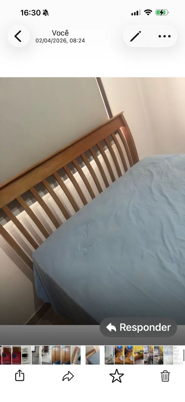 Cama casal madeira 