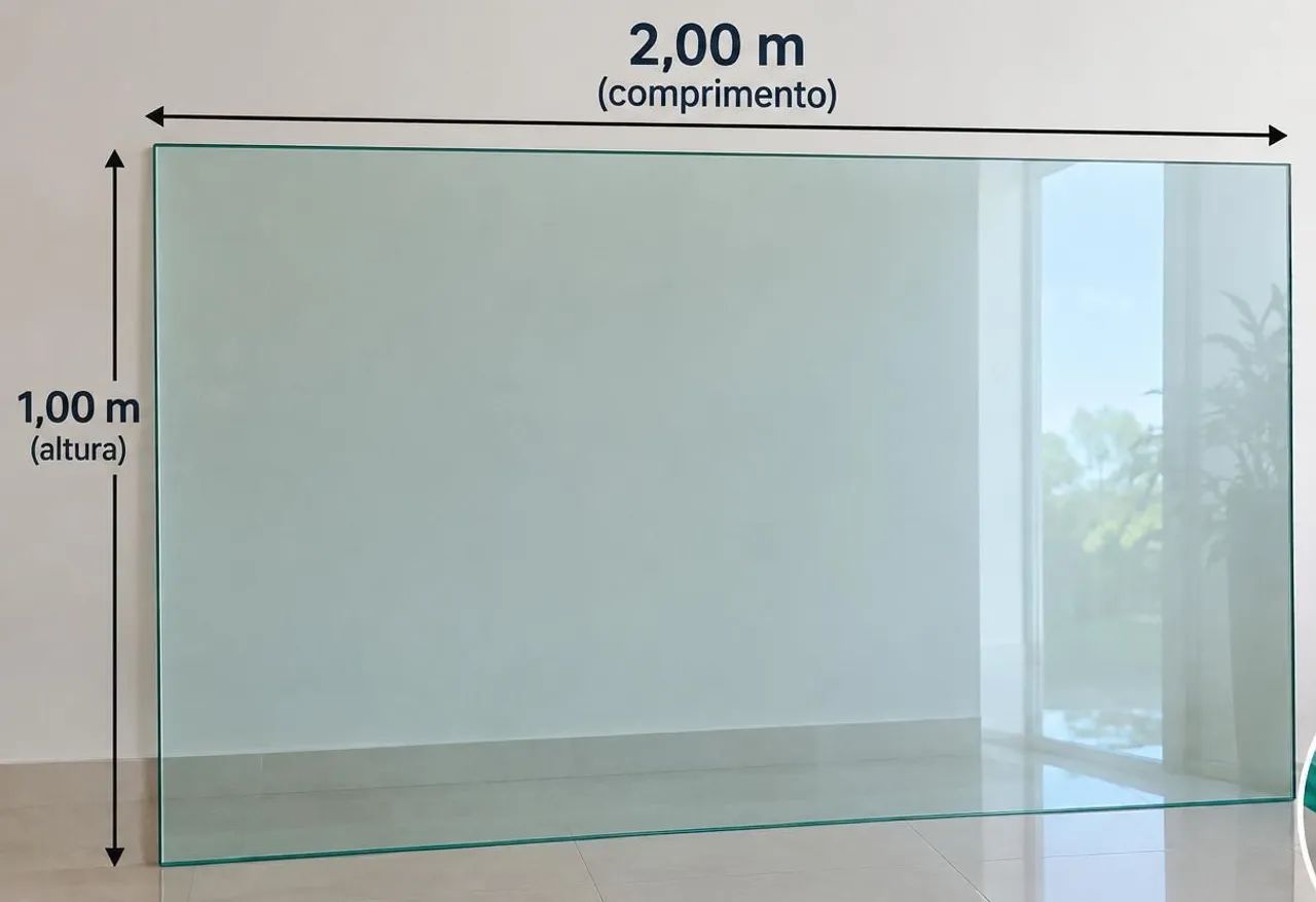 Vidro temperado com 2mt por 1mt com cadeiras  - Foto 2