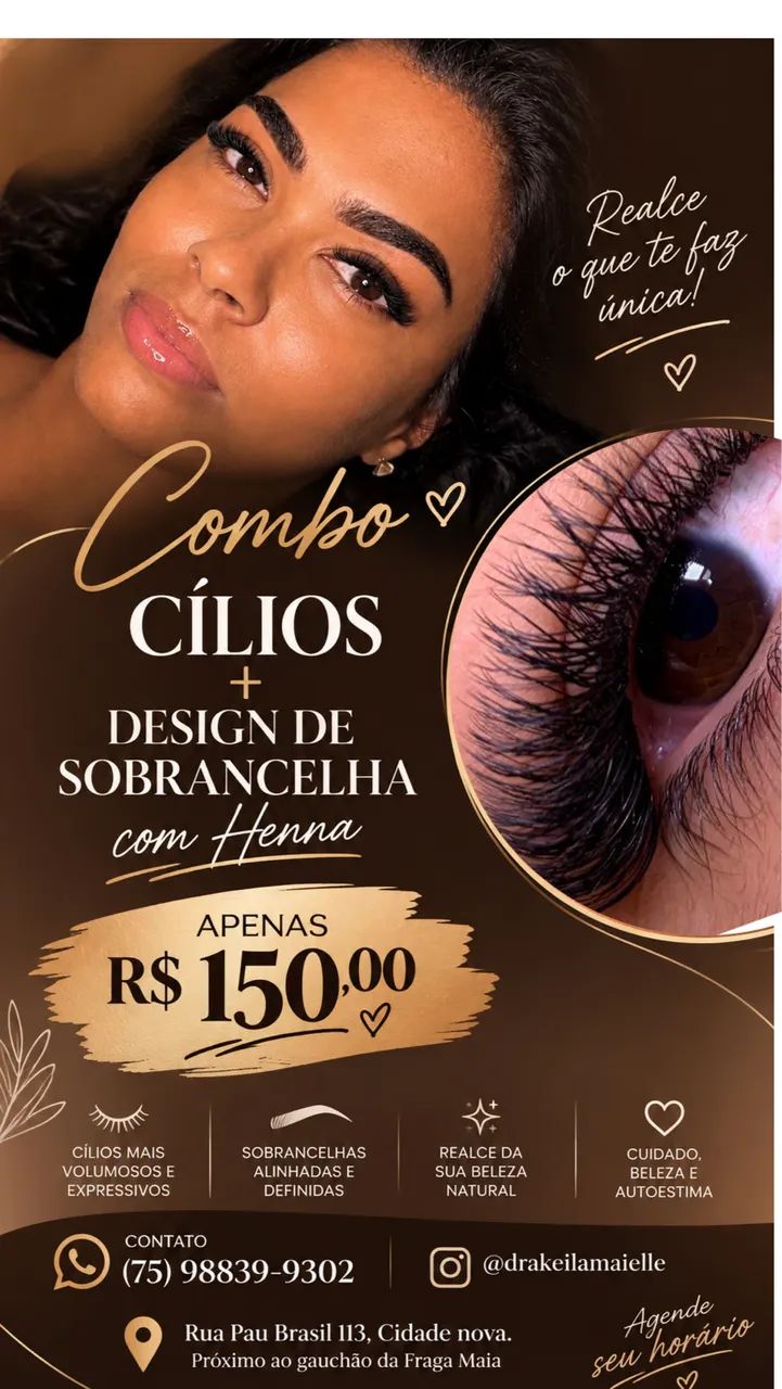 Extensão de cílios + design de sobrancelhas  - Foto 3