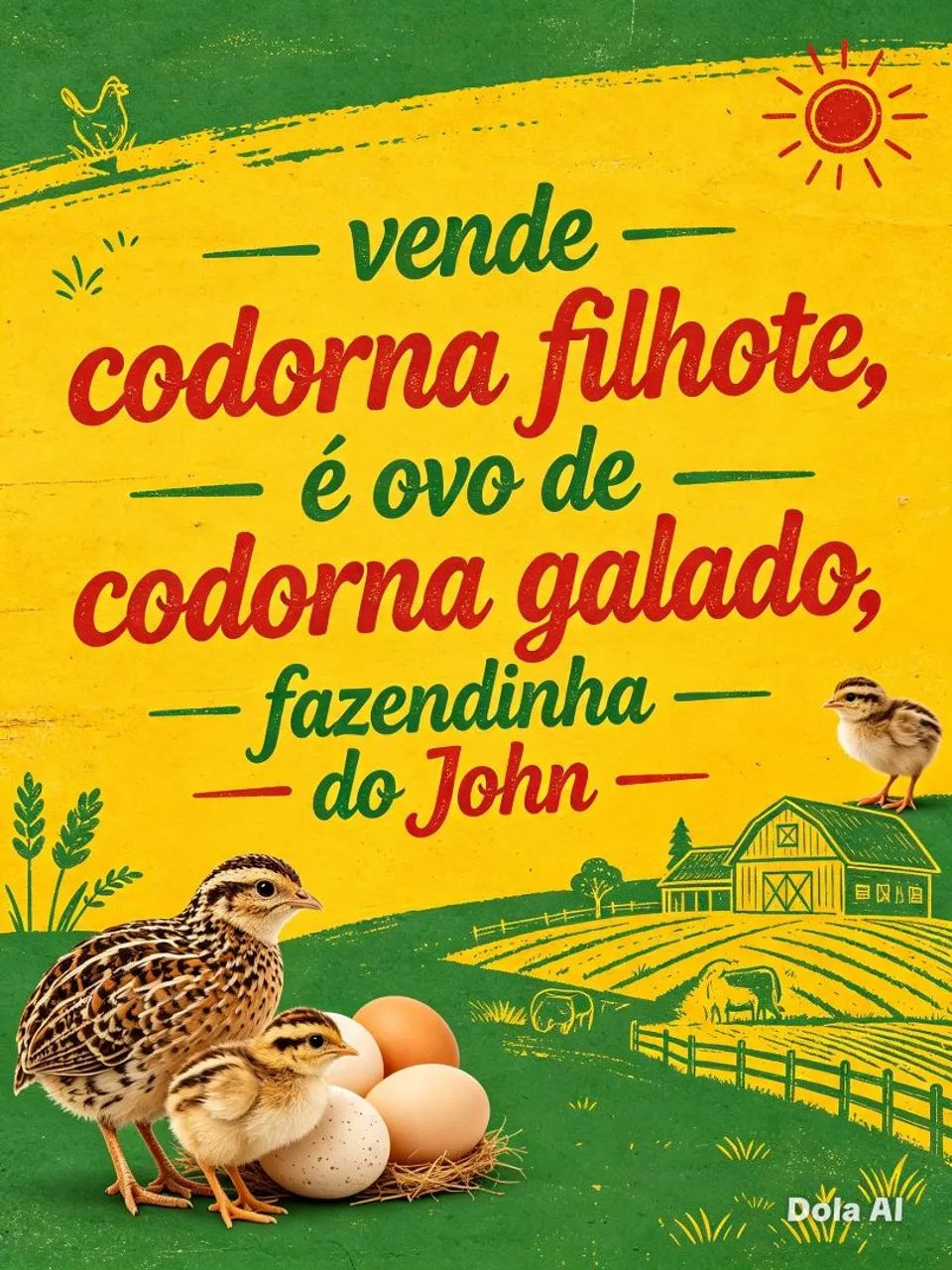Vende codorna filhote