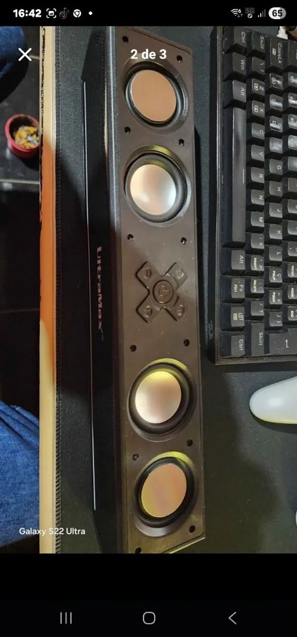 Caixa de som pc Bluetooth p2 para pc - Foto 2