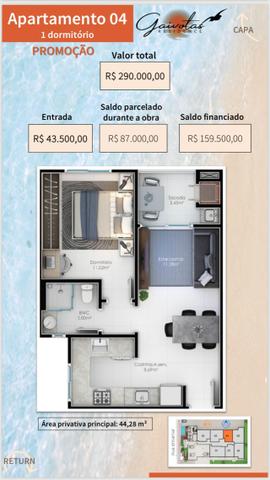 KS - Apartamento com 1 dormitório próximo do mar na Praia dos ingleses - Foto 3