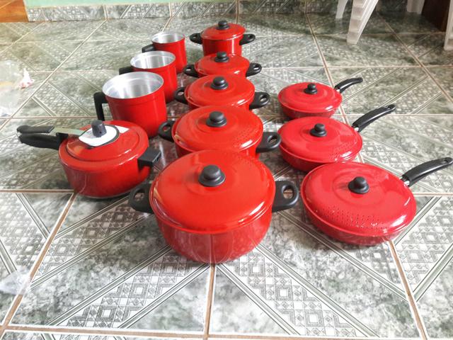 Jogos de panelas com 12 peças