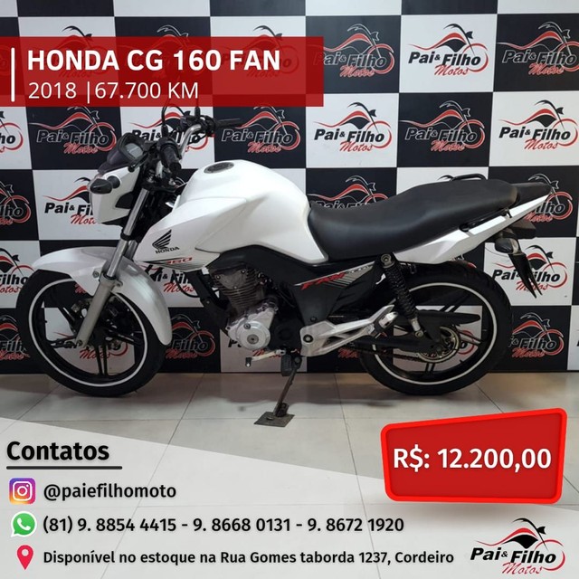 HONDA CG 160 FAN ANO 2018 FINANCIAMOS EM ATE 48X