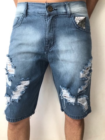 Bermuda jeans com elastano masculina - Foto 5