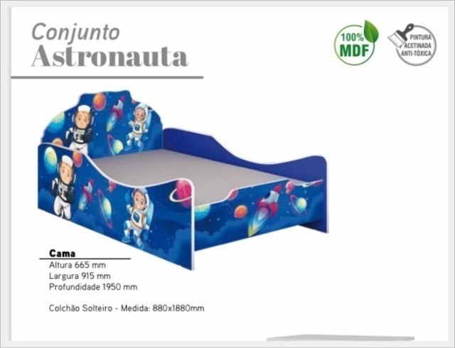 Super Sald\u00e3o! Cama Infantil em MDF Astronauta NOVO ...