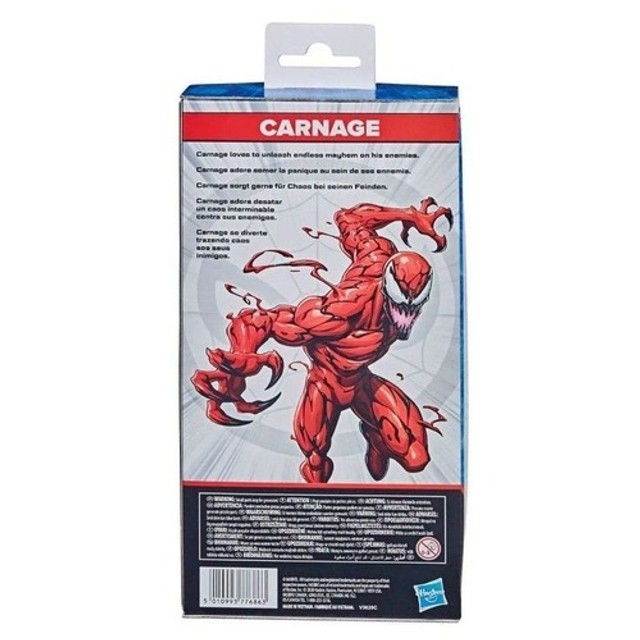 Boneco Figura Marvel Avenger Carnificina Venom Carnage Homem Aranha Vingadores Hasbro - Foto 4