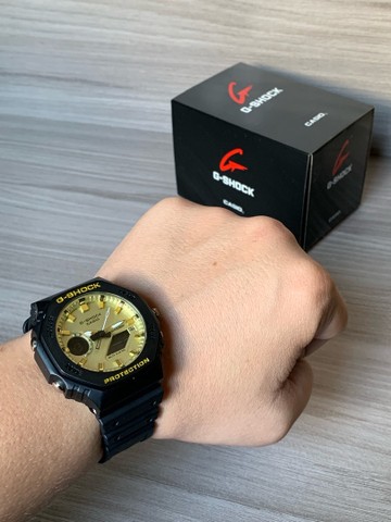 Relógio Masculino G-Shock WR-20BAR Preto com fundo Dourado. - Bijouterias,  relógios e acessórios - Goiânia 1013588838 | OLX