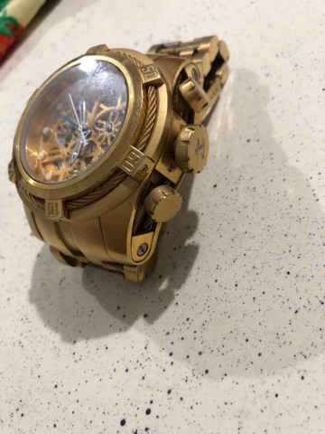 invicta bolt zeus banhado a ouro