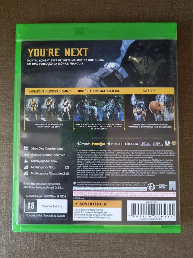 Jogo Mortal Kombat Xbox 360, Jogo de Videogame Xbox 360 Usado 90687416