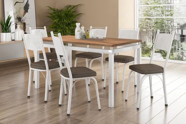 Mesa jantar com 6 cadeiras 