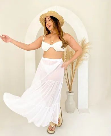 Saída de praia saia 3 marias - Foto 3