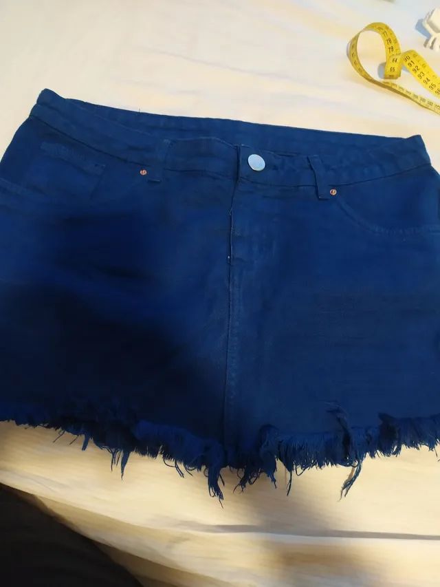 Saia jeans azul 42
