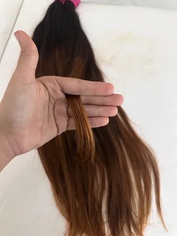 Cabelo humano loiro mel/55 cm - Foto 5