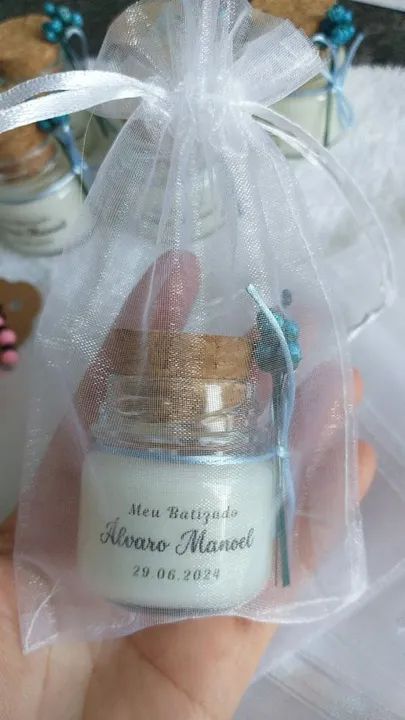 Lembrancinha Velas Perfumadas Batizado, Casamento, Crisma - Foto 2