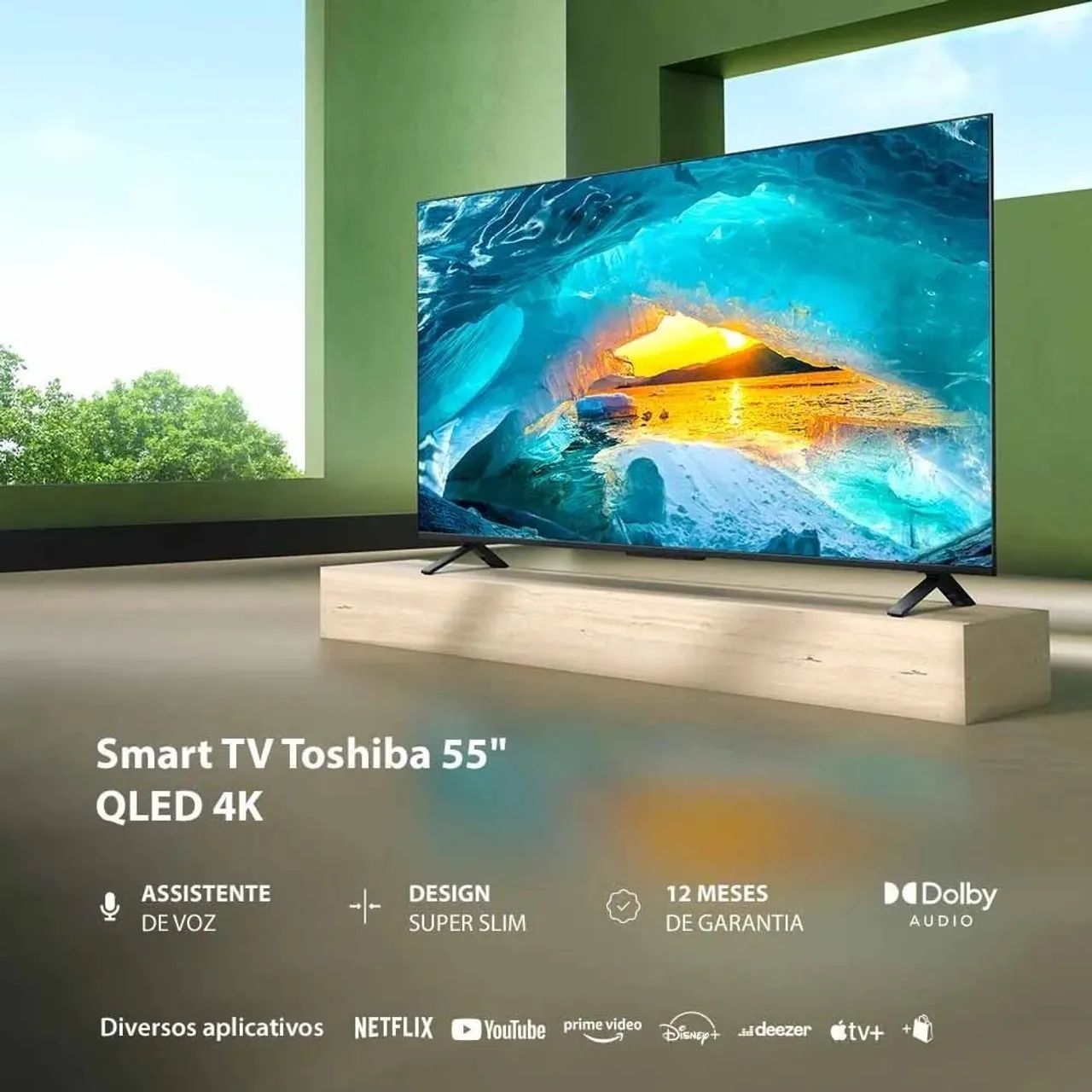 Smart TV 55" Toshiba QLED 4K - Nacional, Novo, Lacrado com NF e Garantia - Foto 5