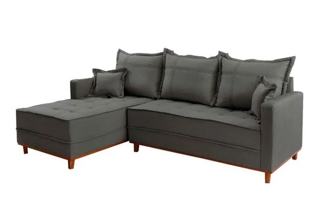 SOFÁ C/CHAISE MOLAS ENSACADAS VELUDO SURPREENDA-SE!!! R - Foto 3