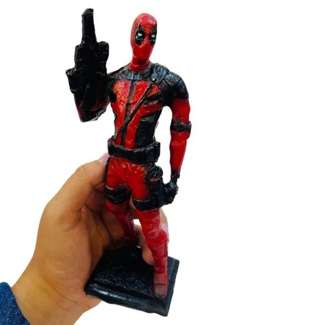 Boneco Deadpool Dead Pol Resina X men Wolverine Action Figure - Foto 5