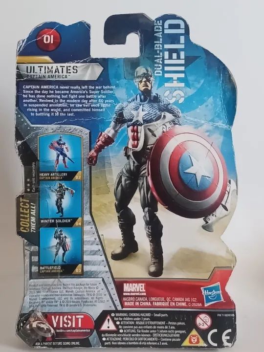 Figura Capitão América com Escudo Lâmina Dupla - Hasbro - Foto 5