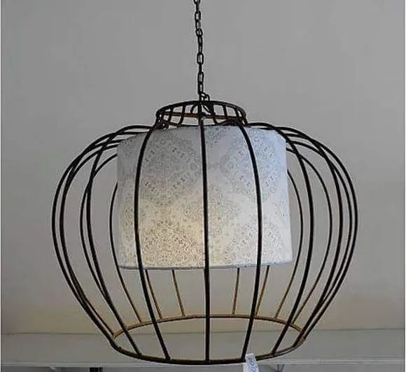 Lustre Pendente Moderno com Gaiola
