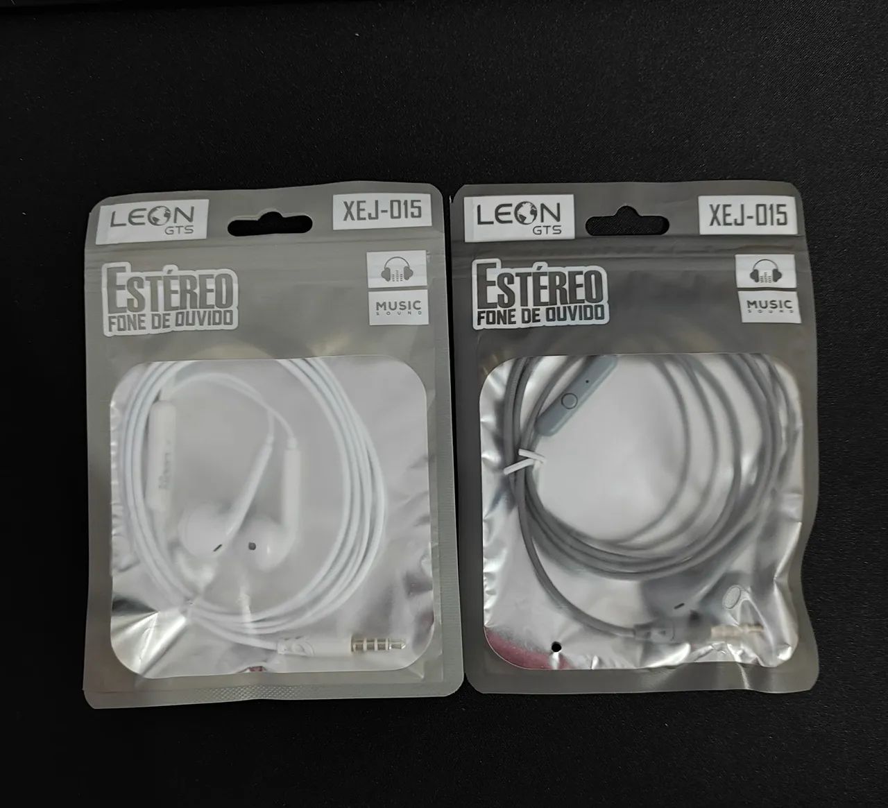 Fone de Ouvido com Microfone KIT 2 Unidades Estéreo com Fio