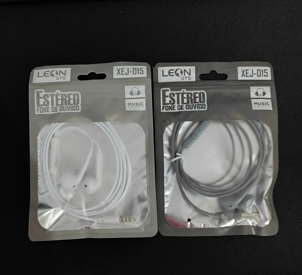Fone de Ouvido com Microfone KIT 2 Unidades Estéreo com Fio